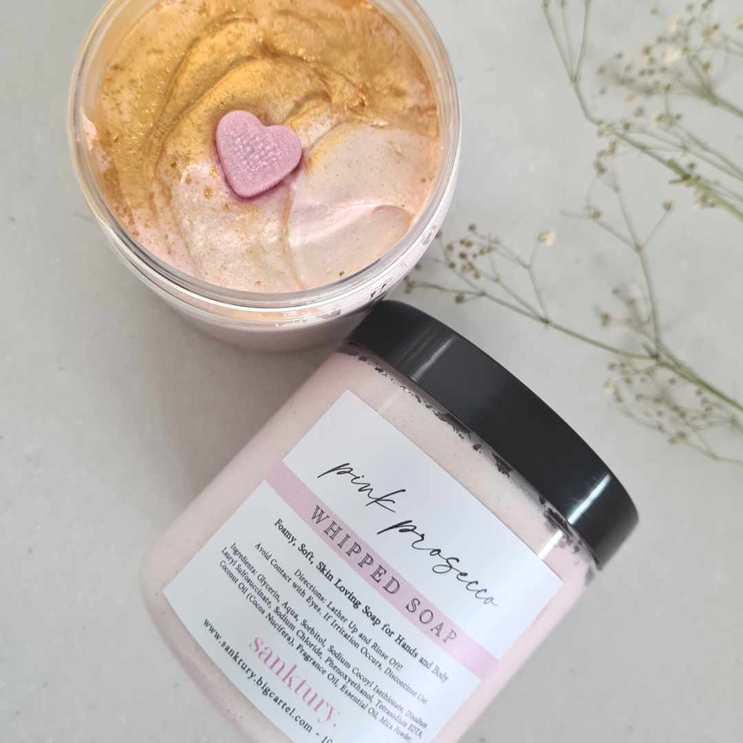 pink whipped soap